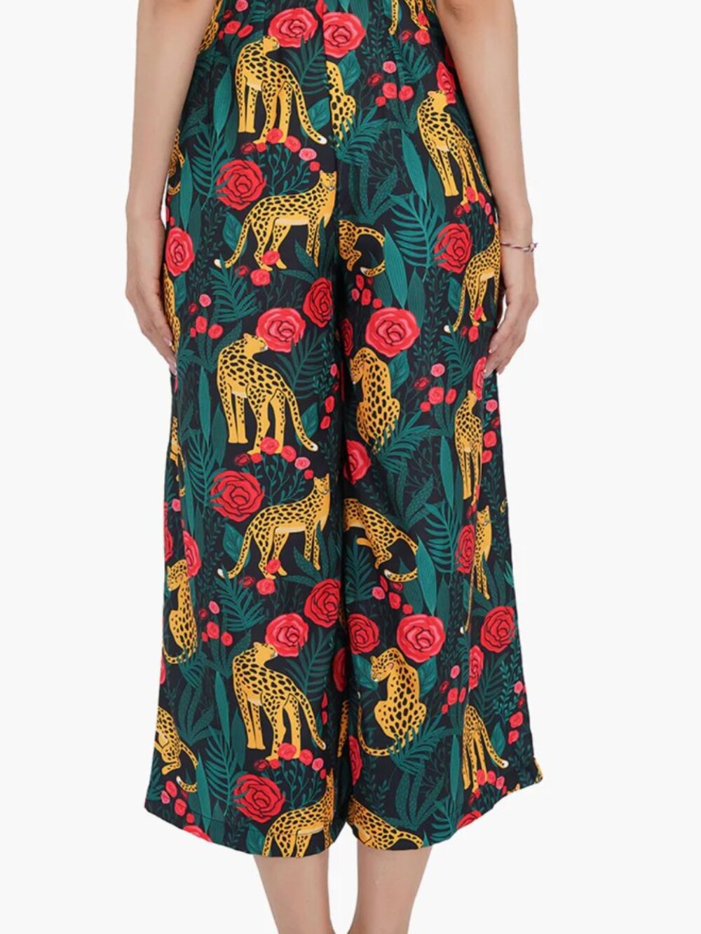 NWT America & Beyond Jaguar Paradise Wide Leg Pants - Picture 3 of 8